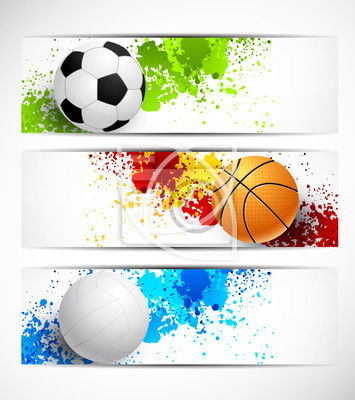 set of sport banners 体育用品 海报